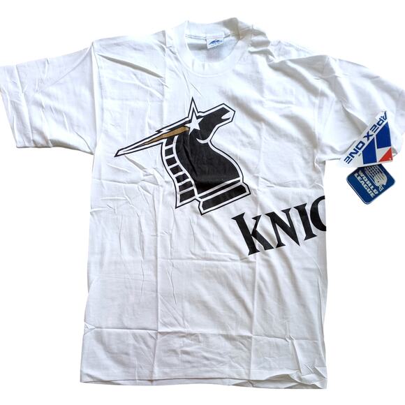 NEW York Knights Jersey 90s APEX T-shirt L white WLAF Nfl Europe football vtg - Picture 2 of 11